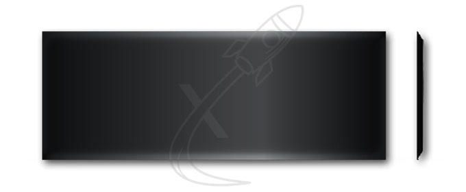 Klingelschild Sonnex 51 x 19 Alu schwarz poliert